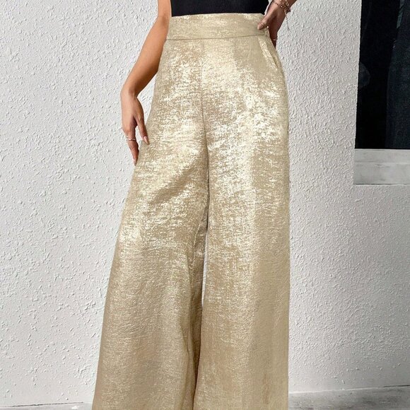 Gold Casual Women's Split-Hem Business Office Pants - Picture 4 of 6